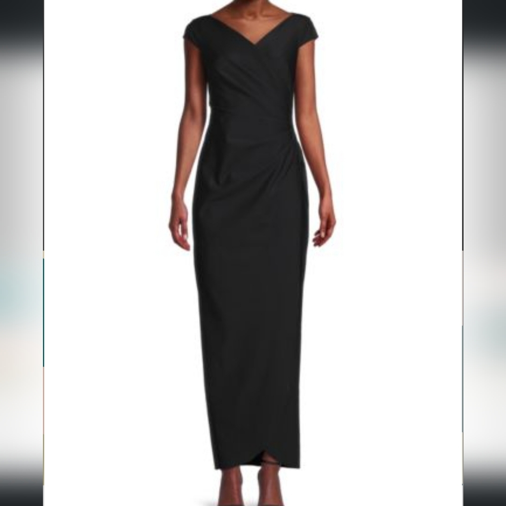 Alex Evenings Column Gown Black Sz 12